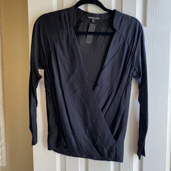 James Perse Sandifer Satin Wrap Top. Size 0. - Picture 2 of 4